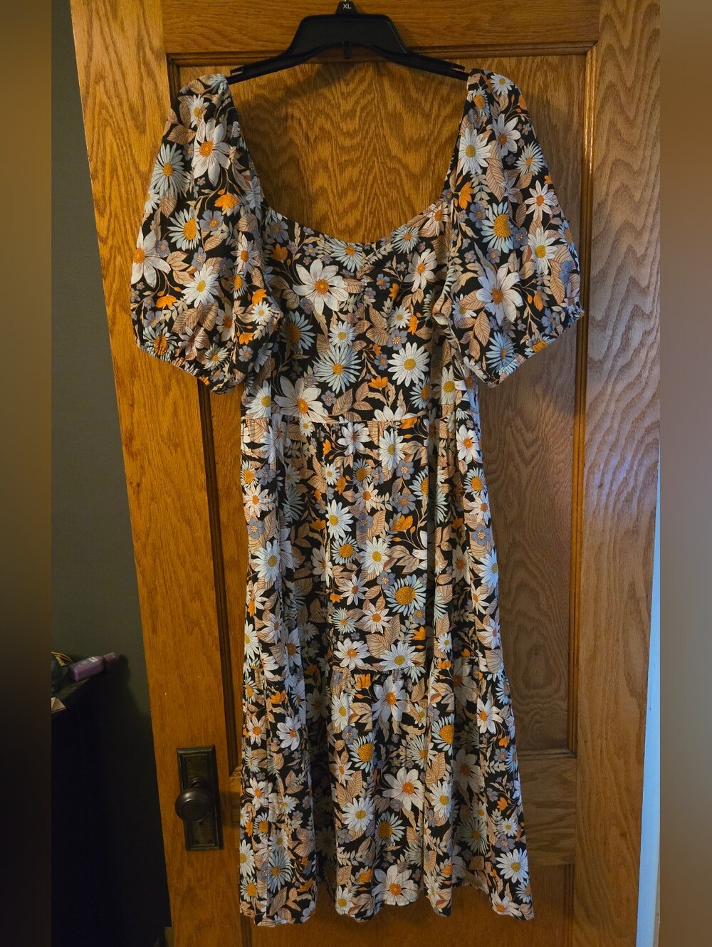NWOT a.n.a Black Floral Midi Dress